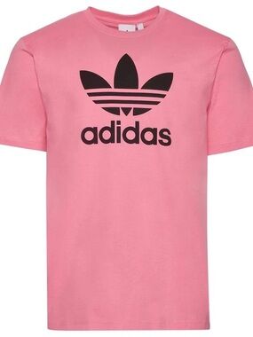 adidas Pink Tee with Black Trefoil Graphic (Qty 2)